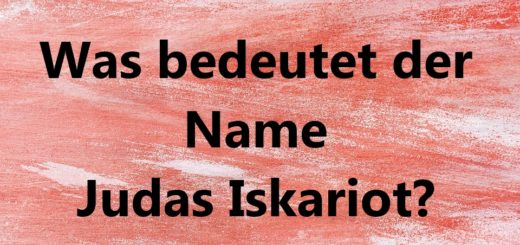 Was bedeutet der Name Judas Iskariot